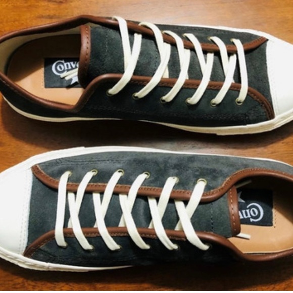 Converse army green suede rare sneaker men’s size 10 vintage - Picture 2 of 6